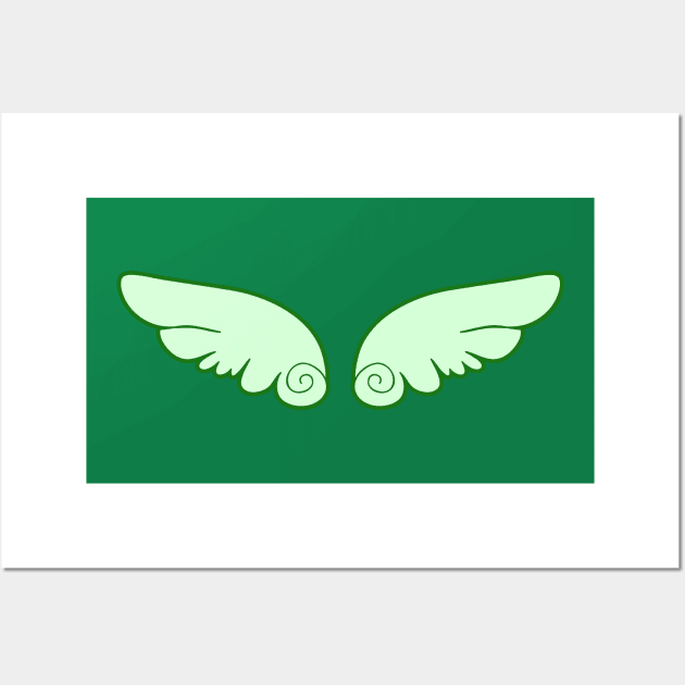 Light Green Wings Wall Art by saradaboru